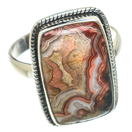 Crazy Lace Agate Rings handcrafted by Ana Silver Co - RING66779
