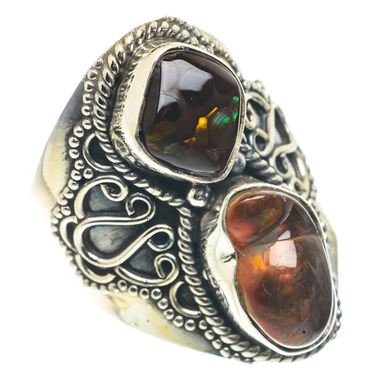 Mexican Fire Agate Rings handcrafted by Ana Silver Co - RING66798