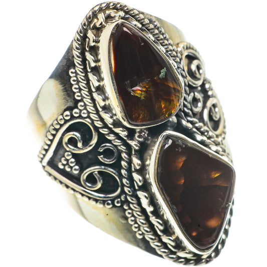 Mexican Fire Agate Rings handcrafted by Ana Silver Co - RING66800