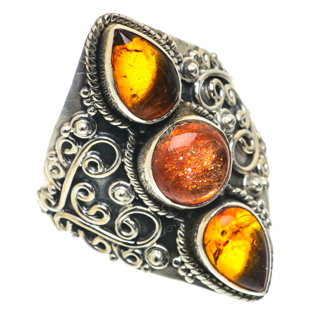 Sunstone Rings handcrafted by Ana Silver Co - RING66802