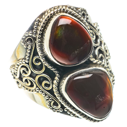 Mexican Fire Agate Rings handcrafted by Ana Silver Co - RING66811