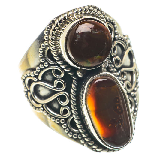Mexican Fire Agate Rings handcrafted by Ana Silver Co - RING66812