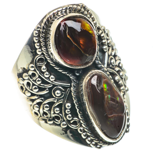 Mexican Fire Agate Rings handcrafted by Ana Silver Co - RING66819