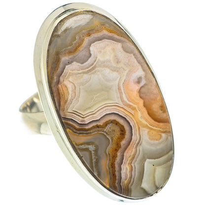 Laguna Lace Agate Rings handcrafted by Ana Silver Co - RING66820