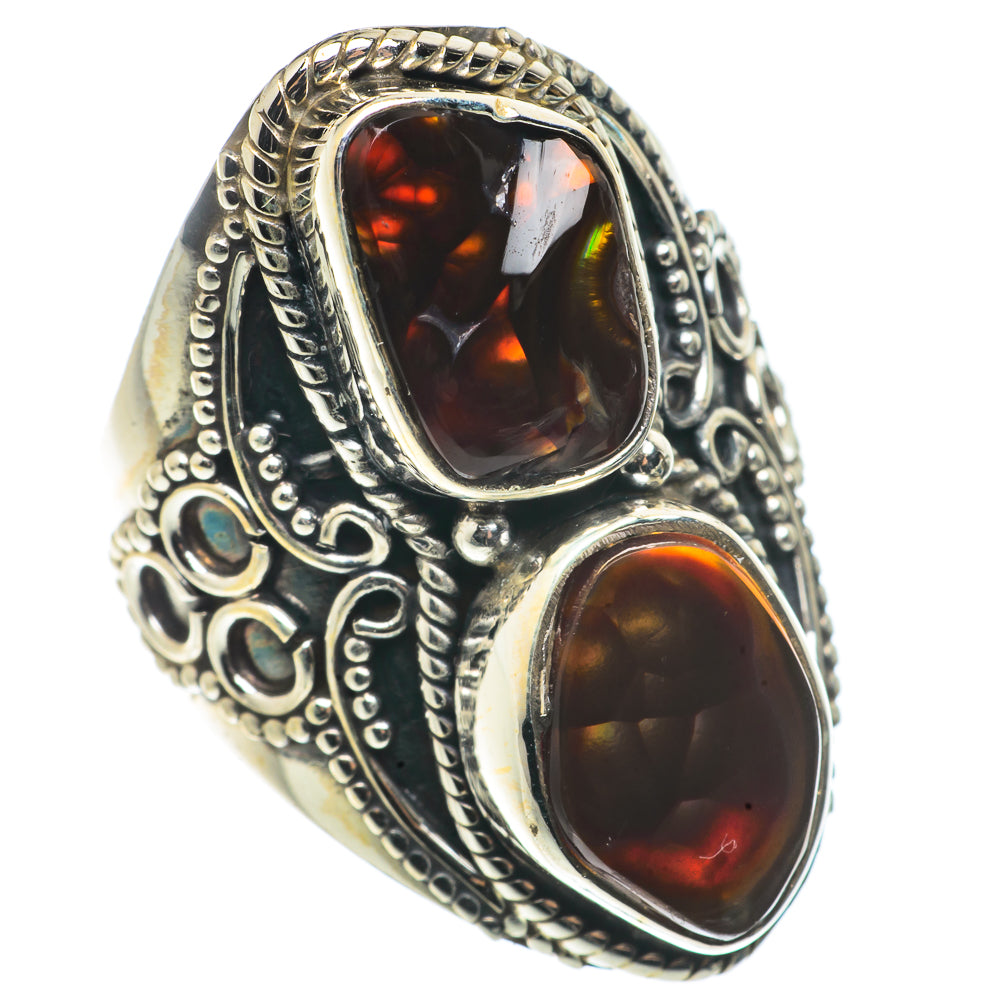 Mexican Fire Agate Rings handcrafted by Ana Silver Co - RING66830