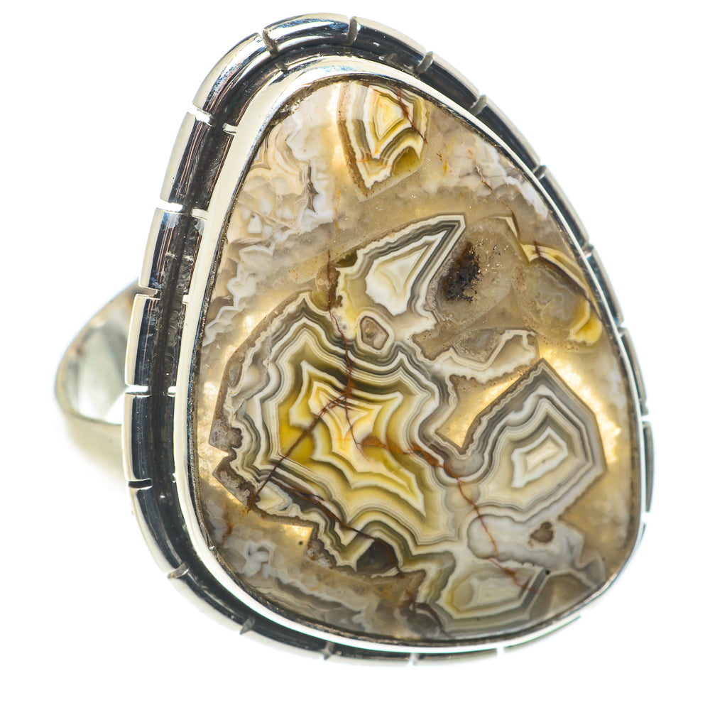 Laguna Lace Agate Rings handcrafted by Ana Silver Co - RING66831