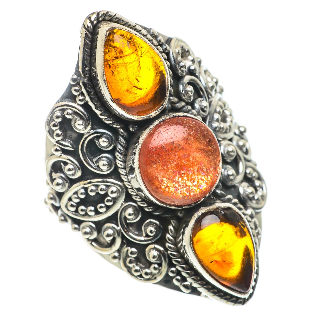 Sunstone Rings handcrafted by Ana Silver Co - RING66833
