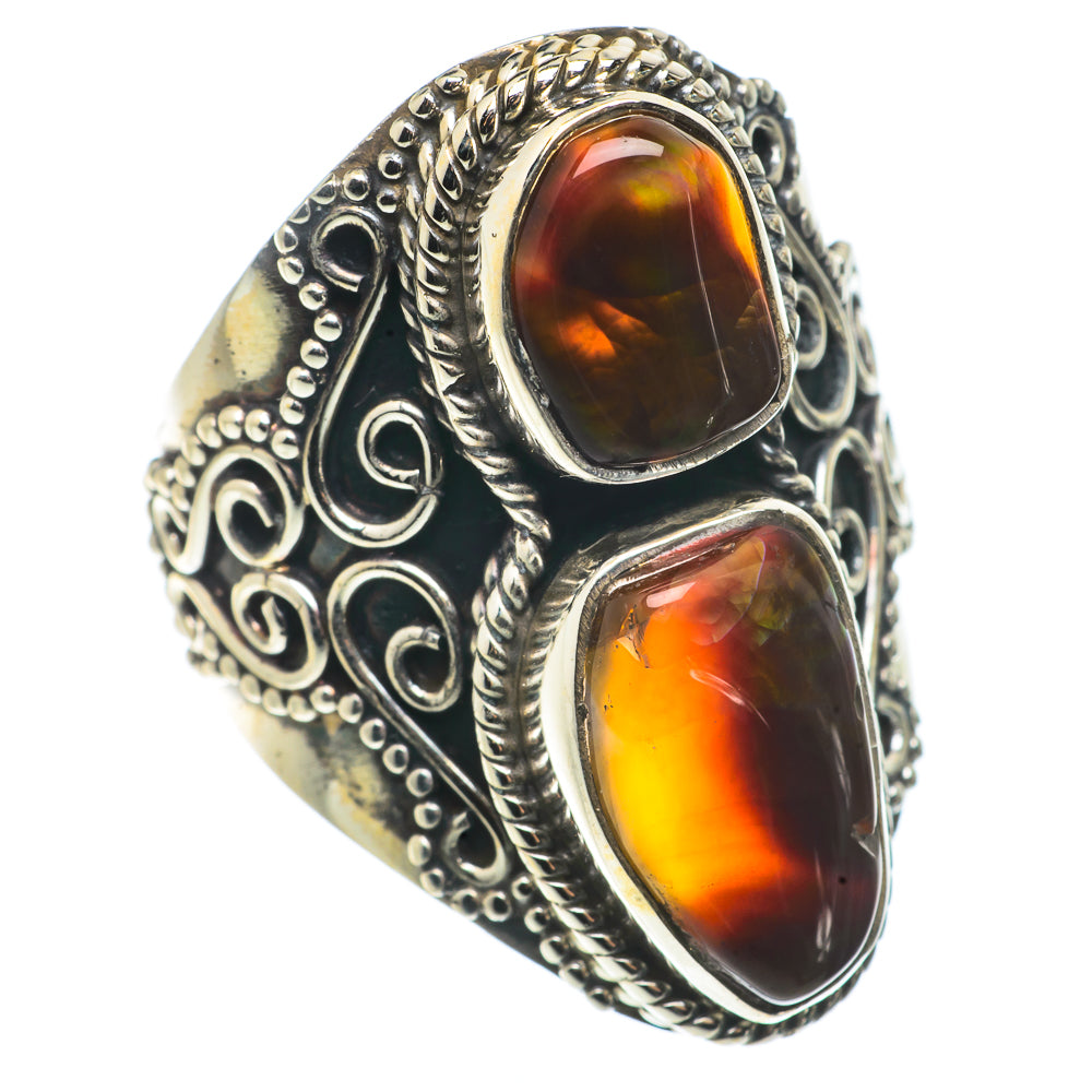 Mexican Fire Agate Rings handcrafted by Ana Silver Co - RING66837
