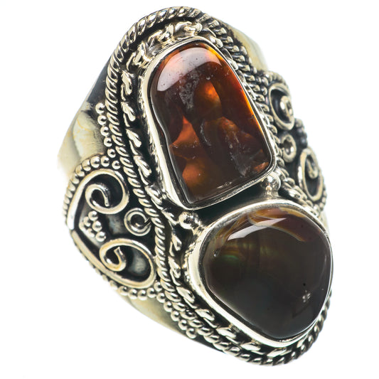 Mexican Fire Agate Rings handcrafted by Ana Silver Co - RING66838