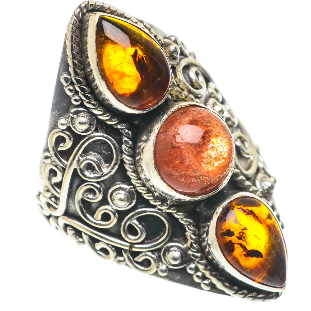 Sunstone Rings handcrafted by Ana Silver Co - RING66842