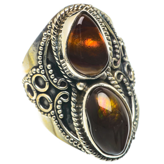 Mexican Fire Agate Rings handcrafted by Ana Silver Co - RING66844
