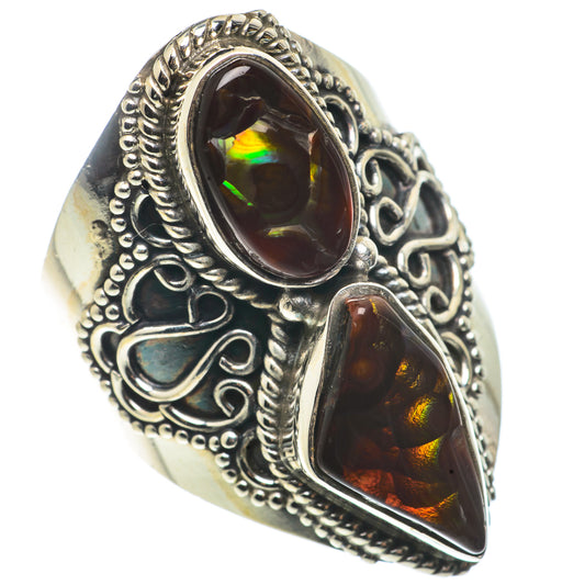 Mexican Fire Agate Rings handcrafted by Ana Silver Co - RING66846
