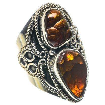 Mexican Fire Agate Rings handcrafted by Ana Silver Co - RING66852
