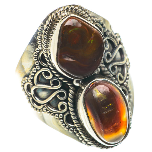 Mexican Fire Agate Rings handcrafted by Ana Silver Co - RING66854