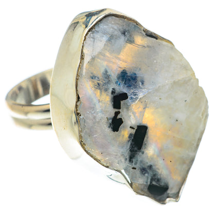Rainbow Moonstone Rings handcrafted by Ana Silver Co - RING66857