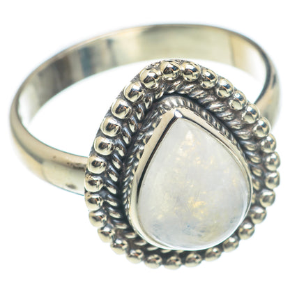 Rainbow Moonstone Rings handcrafted by Ana Silver Co - RING66881
