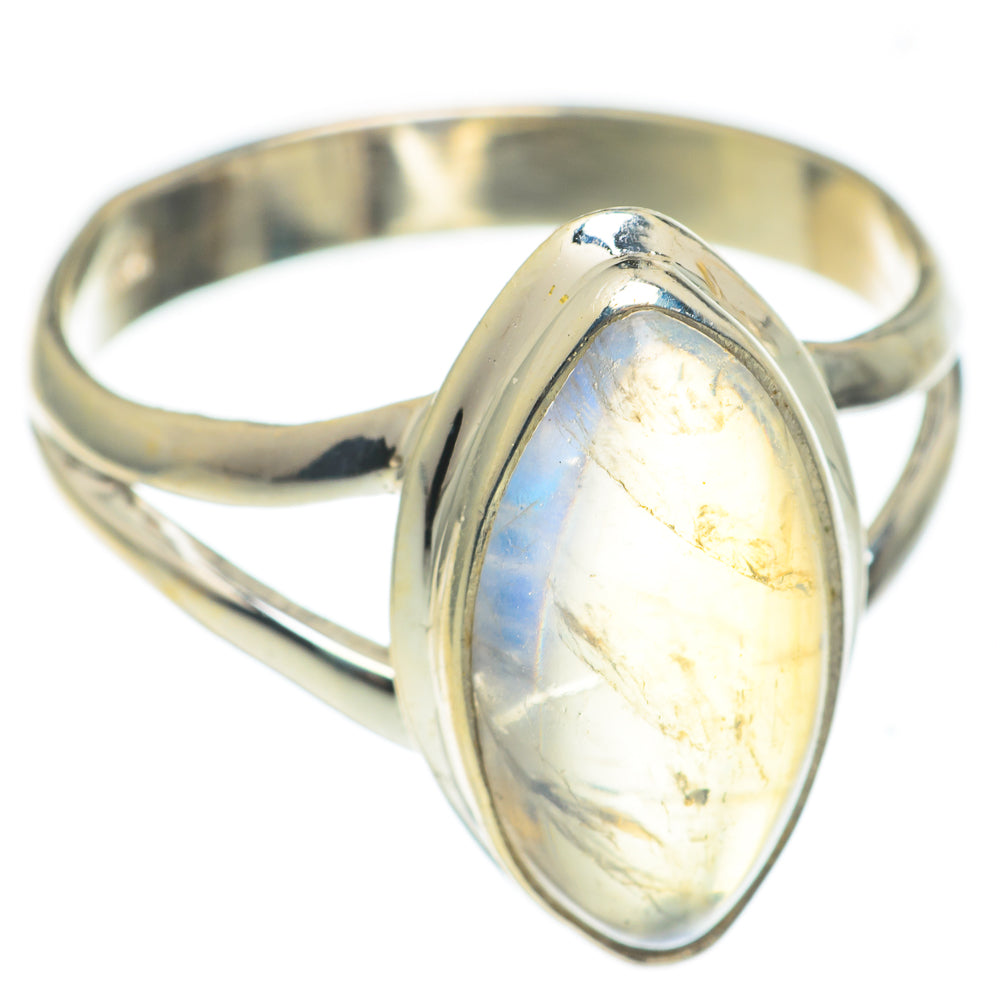 Rainbow Moonstone Rings handcrafted by Ana Silver Co - RING66936