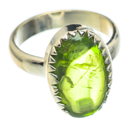 Green Tourmaline Rings handcrafted by Ana Silver Co - RING66993
