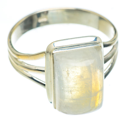 Rainbow Moonstone Rings handcrafted by Ana Silver Co - RING67004