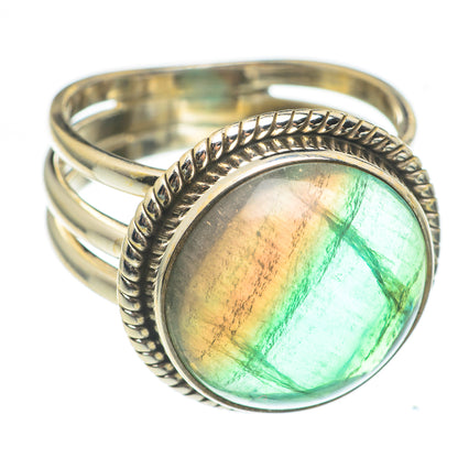 Green Fluorite Rings handcrafted by Ana Silver Co - RING67005