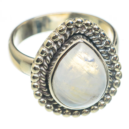 Rainbow Moonstone Rings handcrafted by Ana Silver Co - RING67024