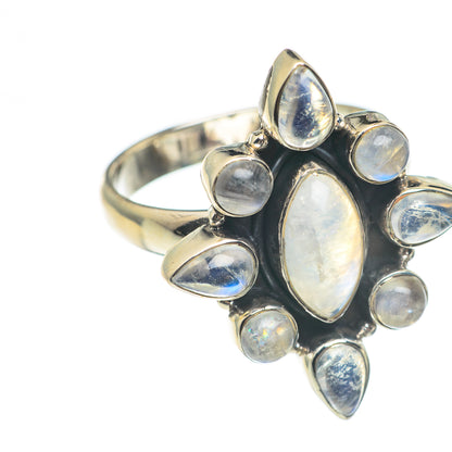 Rainbow Moonstone Rings handcrafted by Ana Silver Co - RING67044