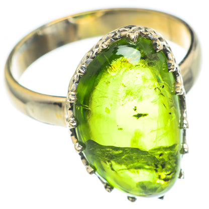 Green Tourmaline Rings handcrafted by Ana Silver Co - RING67052