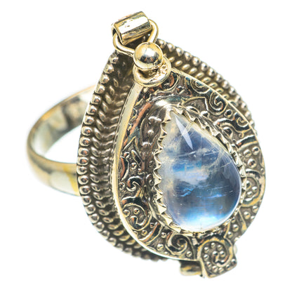 Rainbow Moonstone Rings handcrafted by Ana Silver Co - RING67129