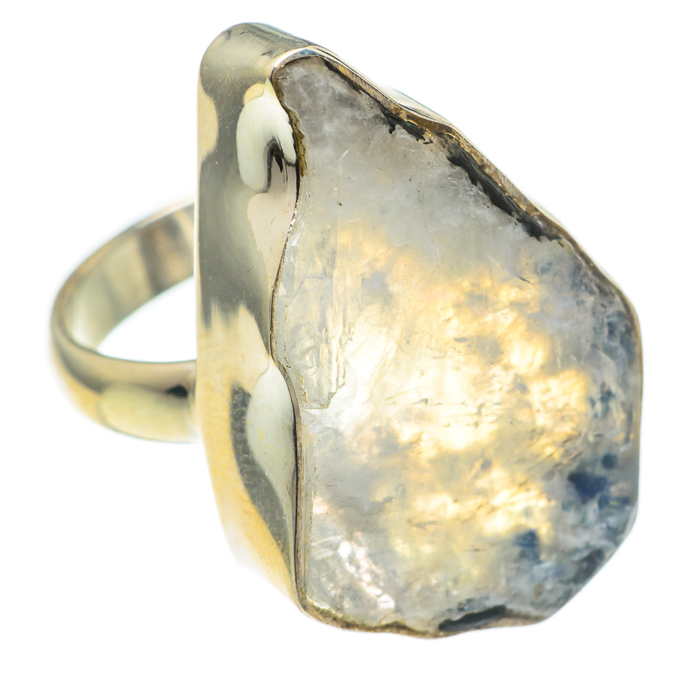 Rainbow Moonstone Rings handcrafted by Ana Silver Co - RING67130