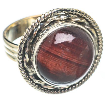 Red Tiger Iron Rings handcrafted by Ana Silver Co - RING67170