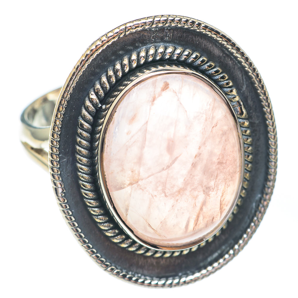 Rose Quartz Rings handcrafted by Ana Silver Co - RING67174
