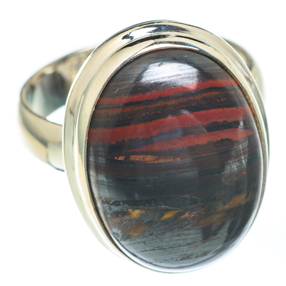 Red Tiger Iron Rings handcrafted by Ana Silver Co - RING67260