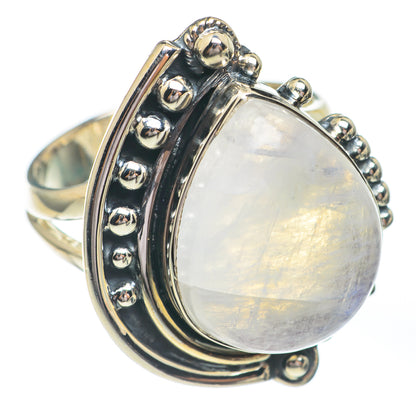 Rainbow Moonstone Rings handcrafted by Ana Silver Co - RING67271