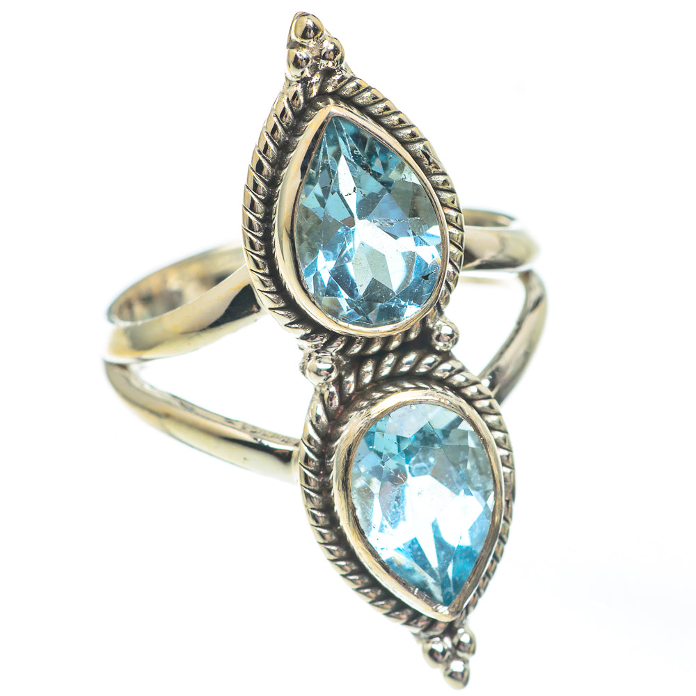Blue Topaz Rings handcrafted by Ana Silver Co - RING67302