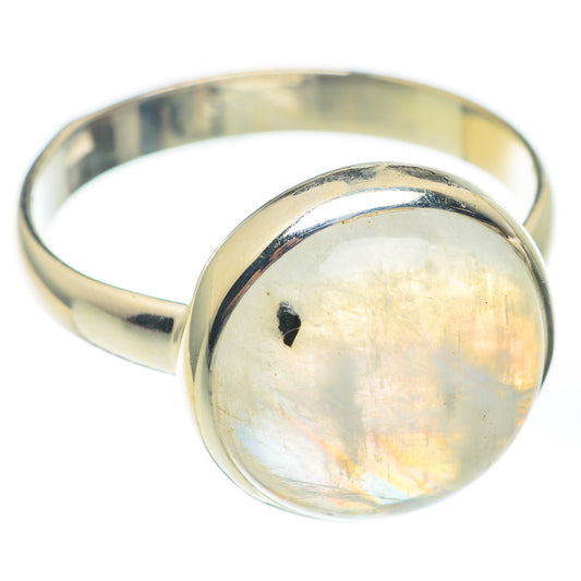 Rainbow Moonstone Rings handcrafted by Ana Silver Co - RING67361