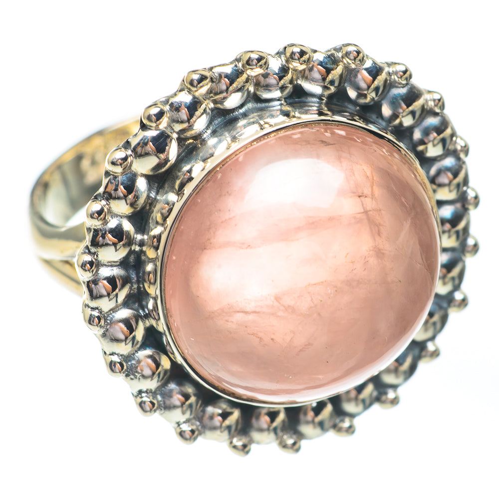 Rose Quartz Rings handcrafted by Ana Silver Co - RING67397