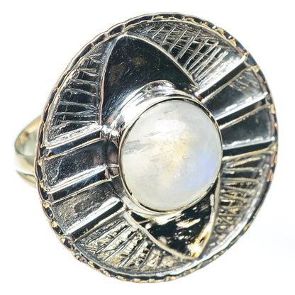 Rainbow Moonstone Rings handcrafted by Ana Silver Co - RING67431
