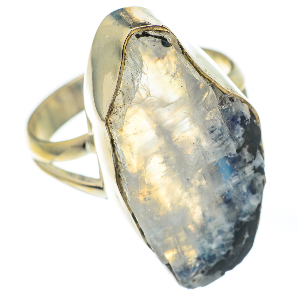Rainbow Moonstone Rings handcrafted by Ana Silver Co - RING67454