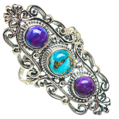 Blue Copper Turquoise Rings handcrafted by Ana Silver Co - RING67457