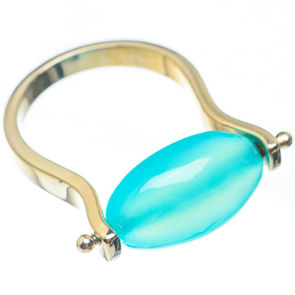 Aqua Chalcedony Rings handcrafted by Ana Silver Co - RING67463