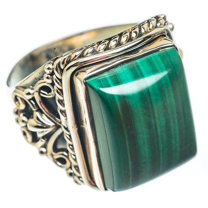 Malachite Rings handcrafted by Ana Silver Co - RING67552