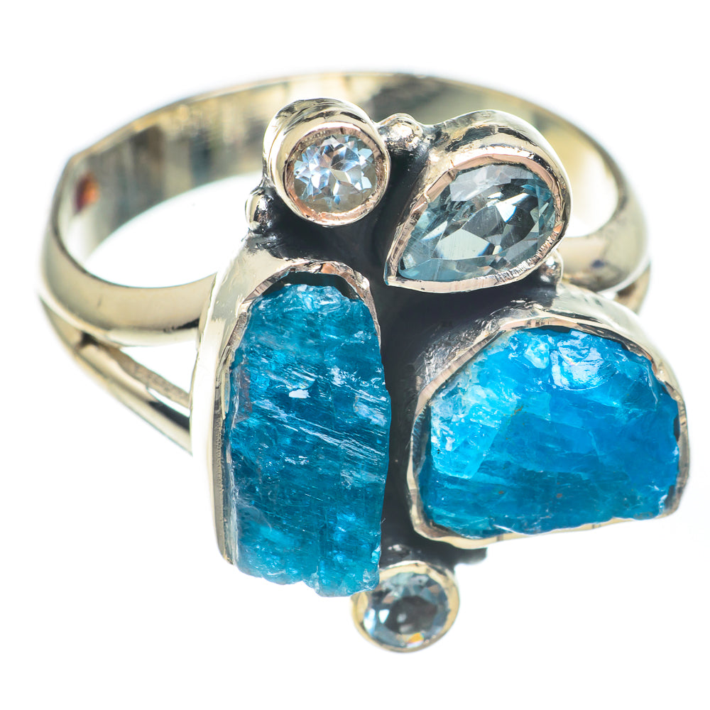 Blue Fluorite Rings handcrafted by Ana Silver Co - RING67572