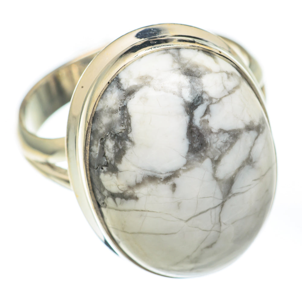Howlite Rings handcrafted by Ana Silver Co - RING67595