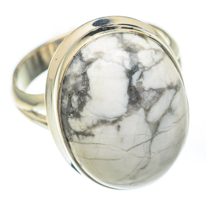 Howlite Rings handcrafted by Ana Silver Co - RING67595