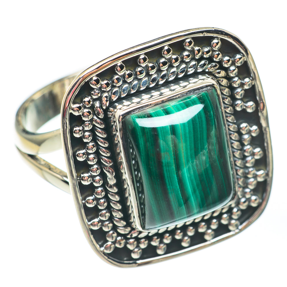 Malachite Rings handcrafted by Ana Silver Co - RING67603