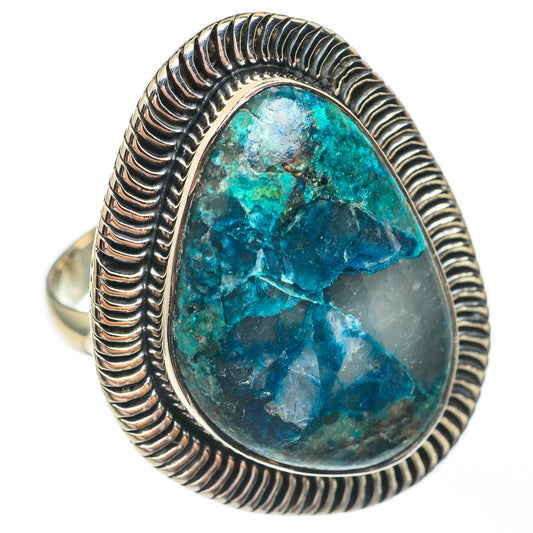 Chrysocolla In Quartz Rings handcrafted by Ana Silver Co - RING67732