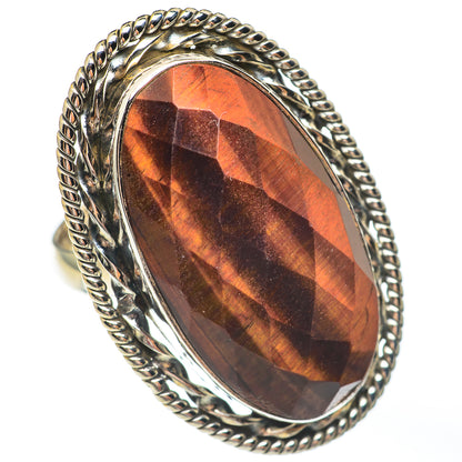Red Tiger Iron Rings handcrafted by Ana Silver Co - RING67740