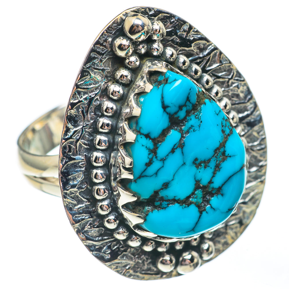 Tibetan Turquoise Rings handcrafted by Ana Silver Co - RING67765