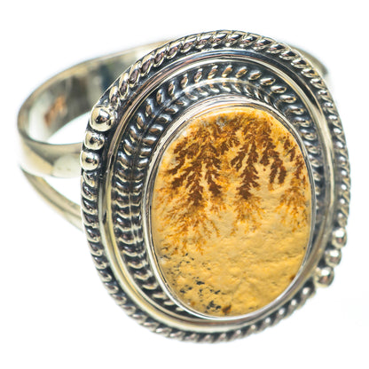 Germany Psilomelane Dendrite Rings handcrafted by Ana Silver Co - RING67774