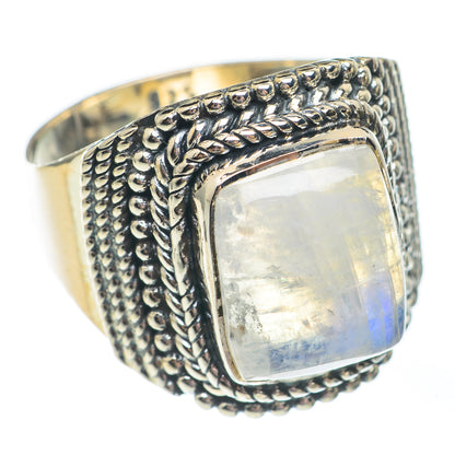 Rainbow Moonstone Rings handcrafted by Ana Silver Co - RING67790